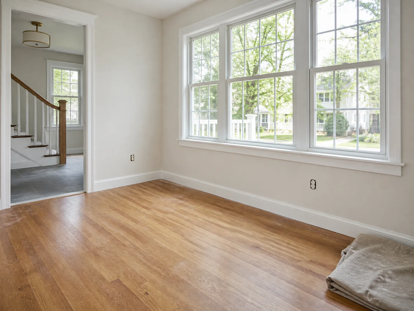 Finished home interior after a renovation